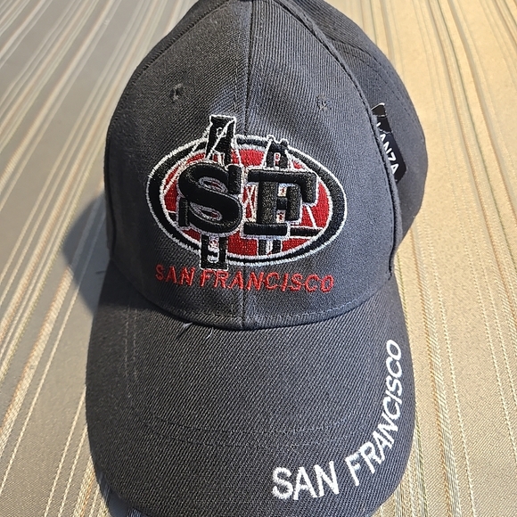 San Francisco Embroidered Cap by Lanza USA Be Seen Structured Gray Canvas Cap - Picture 6 of 13